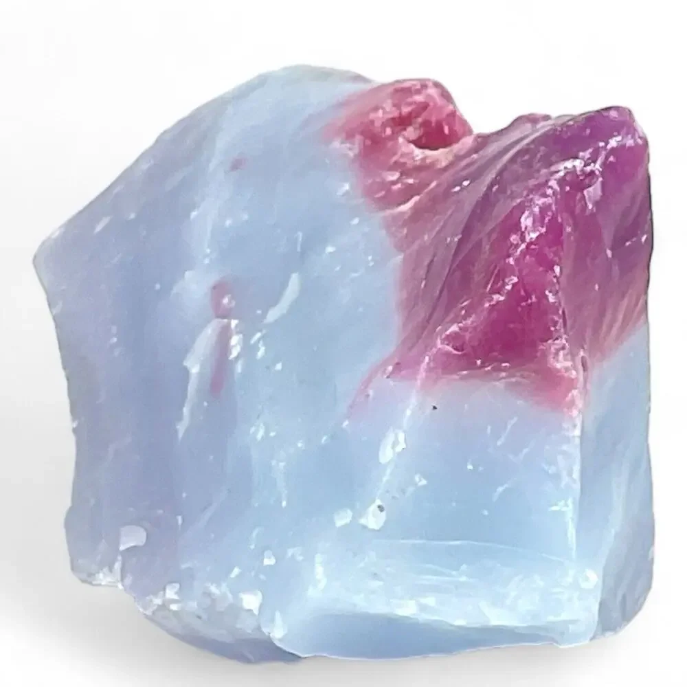 Lavender Pink Art Glass Cullet Layered Glowing Manganese‎ Slag Glass #4GX171